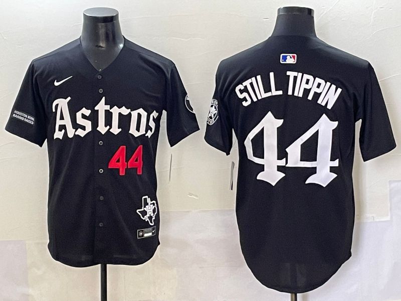 Men 2025 Houston Astros 44 Still Tippin Black Five generations Joint Name Nike MLB Jersey style 12